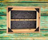 Belt Buckle Display Case - Tooled Faux Leather Background