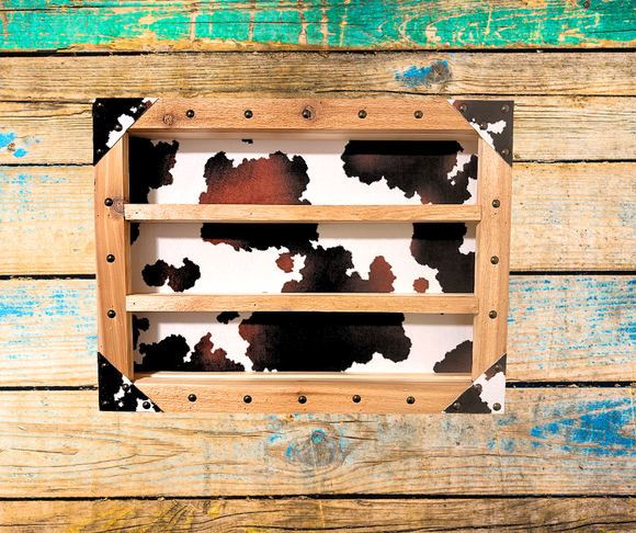 Belt Buckle Display / Faux Cowhide Background